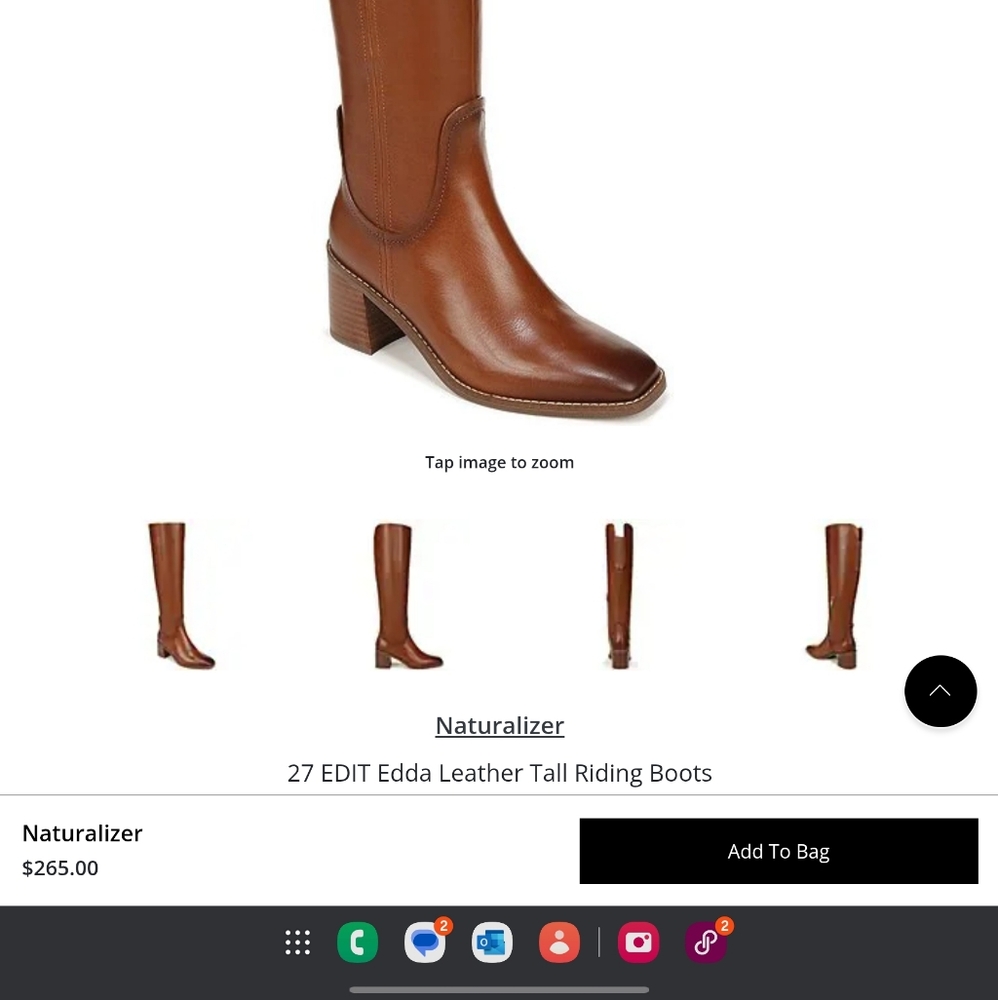 Naturalizer 27 Edit Wide Calf Riding Boots
